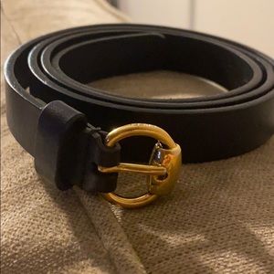 Gucci belt 3/4 inch black leather